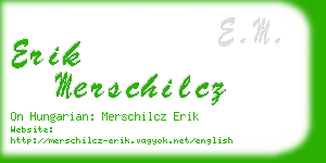 erik merschilcz business card